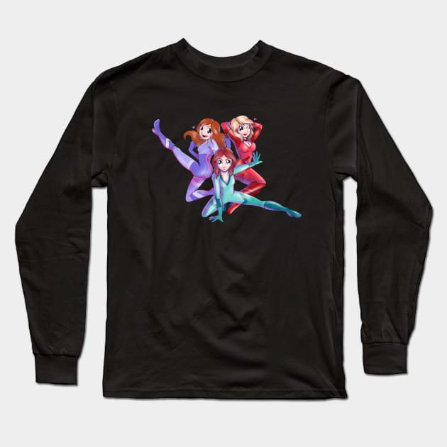 Damsel Superheroes Long Sleeve T-Shirt by Damsels of Dorkington